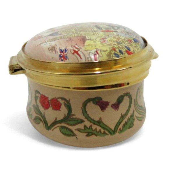 STAFFORDSHIRE ENAMELS Royal Wedding 1981 Prince Charles & Diana England Vintage - Picture 11 of 12